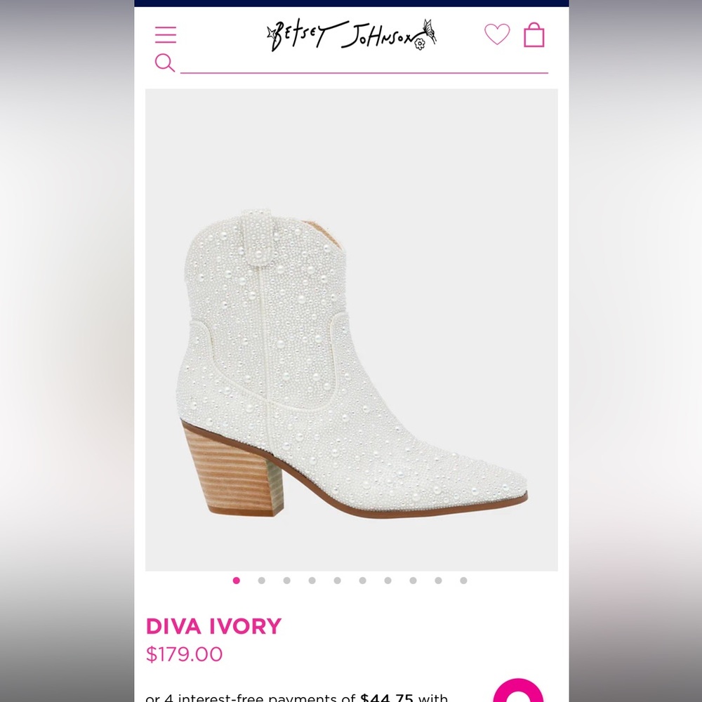 NWOB Betsey Johnson diva boots size 9.5